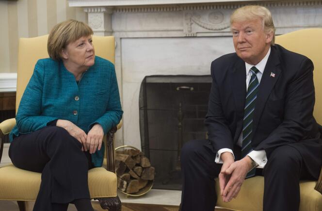 Angela Merkel et Donald Trump à la Maison Blanche, à Washington, le 17 mars.