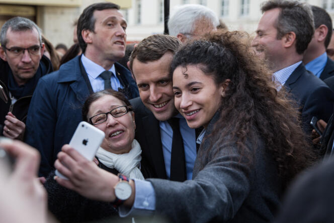 Visite d'Emmanuel Macron à Villers-Cotterêts vendredi 17 mars 2017.