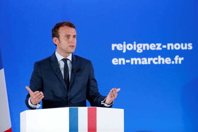 Emmanuel Macron le 28 mars  2017 à Paris