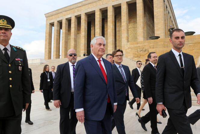 le secrétaire d’Etat Rex Tillerson à Ankara, le 30 mars.