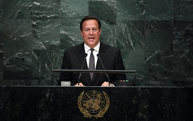 Le président du Panama, Juan Carlos Varela Rodiguez, aux Nations unies à New York, le 20 septembre.