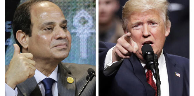 Les présidents égyptien et américain, Abdel Fattah Al-Sissi et Donald Trump.