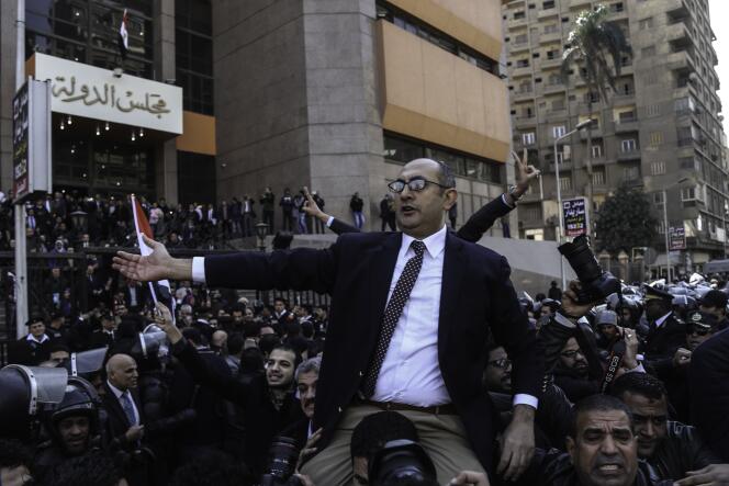 Khaled Ali, le 16 janvier au Caire, après la décision de la Haute Cour administrative au sujet de Tiran et Sanafir