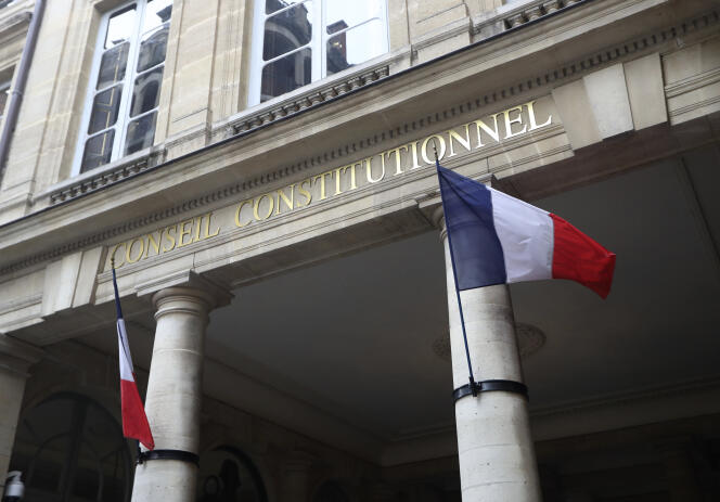 L’entrée du Conseil constitutionnel, à Paris, le 18 mars.