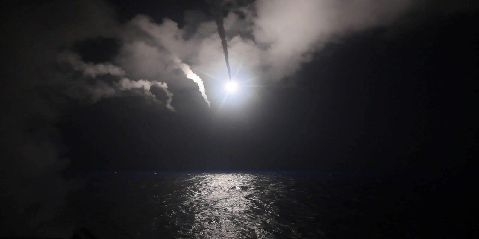 U.S. Navy guided-missile destroyer USS Porter (DDG 78) conducts strike operations while in the Mediterranean Sea which U.S. Defense Department said was a part of cruise missile strike against Syria on April 7, 2017. Ford Williams/Courtesy U.S. Navy/Handout via REUTERS ATTENTION EDITORS - THIS IMAGE WAS PROVIDED BY A THIRD PARTY. EDITORIAL USE ONLY. TPX IMAGES OF THE DAY