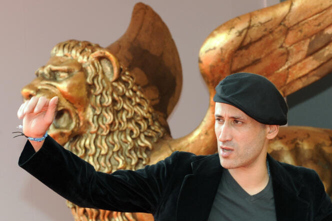 Le réalisateur algérien Tariq Teguia lors de la projectiond de son film « Inland » (« Gabbla ») lors de la 65e Mostra de Venise, en septembre 2008.