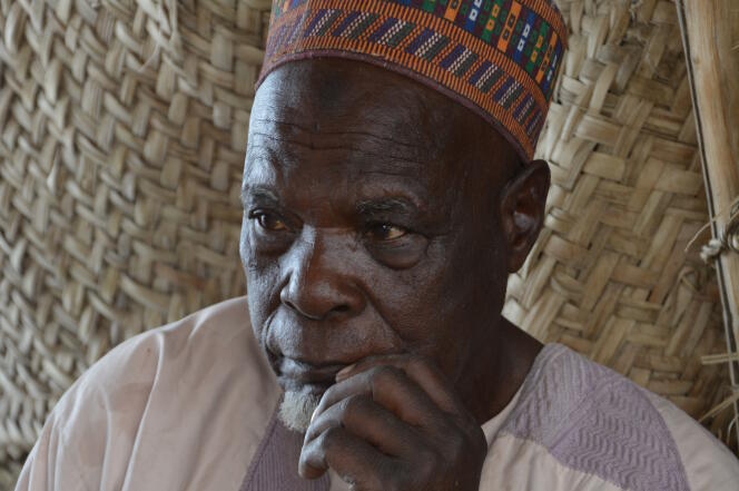 Boulama Kilwou, 75 ans, en mars 2017, réfugié au village de Toumour, au Niger.