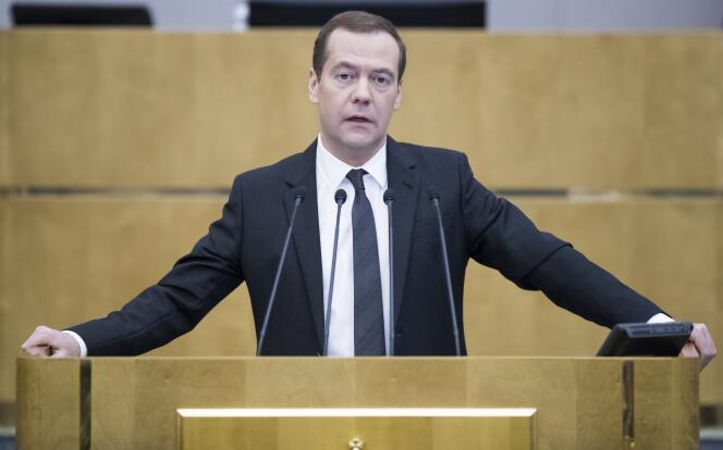 Dmitri Medvedev, le premier ministre russe, à Moscou le 19 avril.