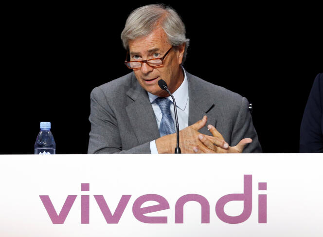 Vincent Bollore, le président de Vivendi, à Paris, le 25 avril 2016.
