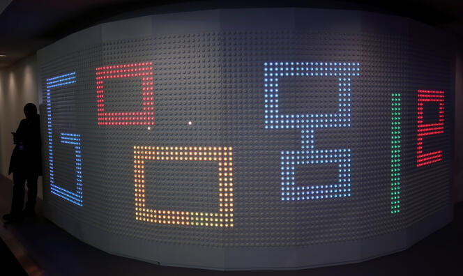 Le stand Google au Mobile World Congress de Barcelone le 1er mars.