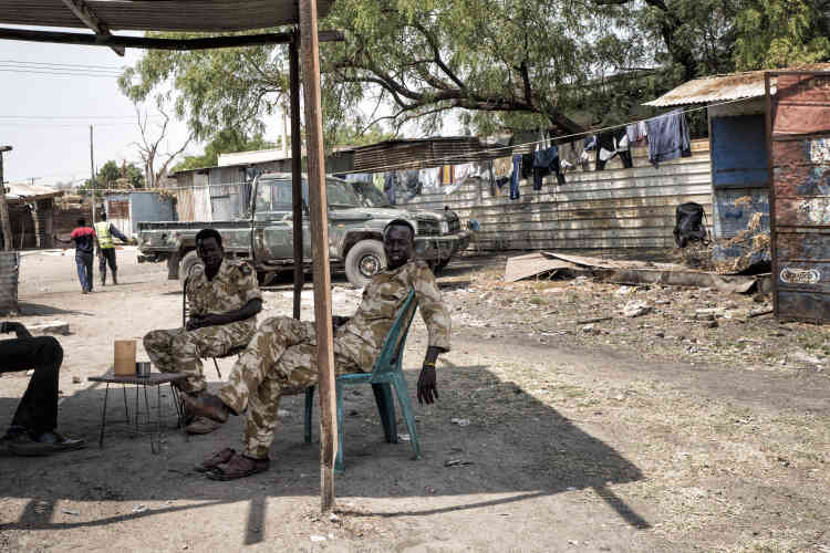 Soldats de l’armée sud-soudanaise à Malakal.