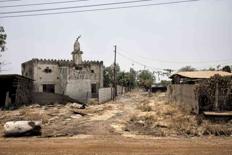 Une mosquée détruite, vestige des combats entre les rebelles et l’Armée populaire de libération du Soudan (APLS, loyalistes) à Malakal.