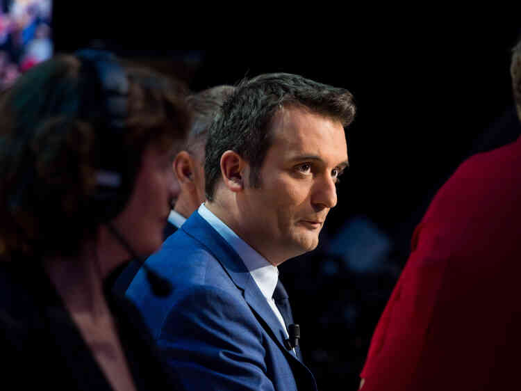 Florian Philippot, vice-président du FN sur le plateau de TF1, dimanche soir.