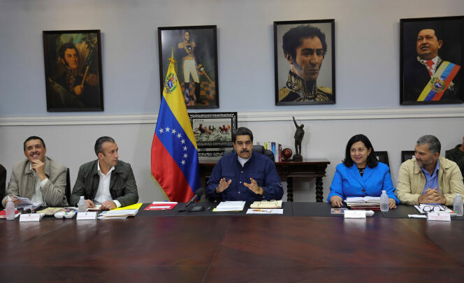 Le président vénézuélien Nicolas Maduro, lors d’un conseil des ministres, à Caracas, le 16 mai 2017.