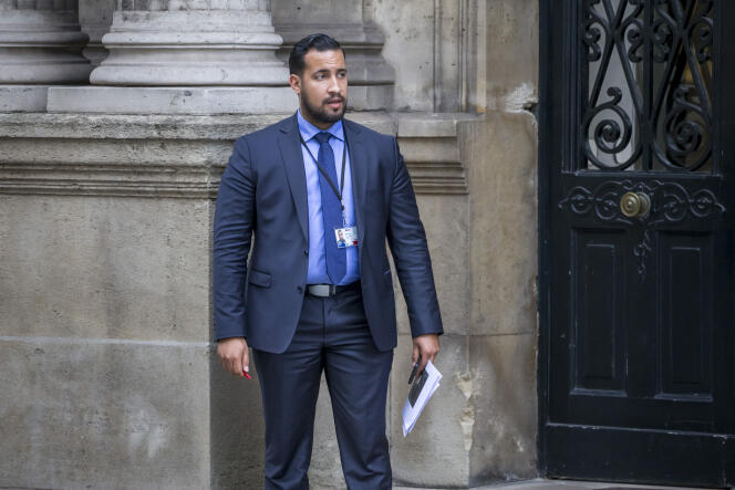 Alexandre Benalla, adjoint au chef de cabinet d’Emmanuel Macron, au palais de l’Elysée à Paris, le 18 mai 2017.