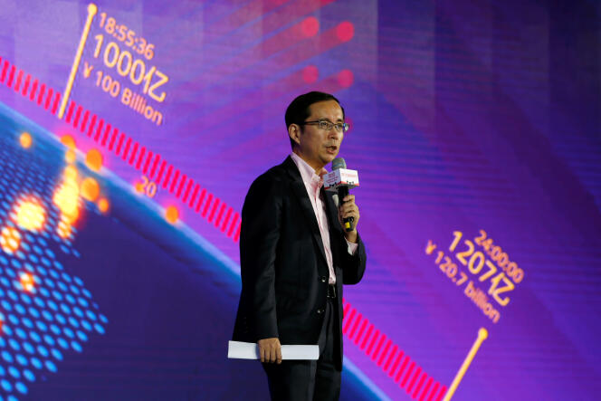Daniel Zhang, PDG d’Alibaba, en novembre 2016, à Shenzhen, dans le sud de la Chine.
