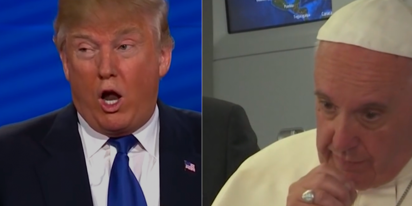 Quand Donald Trump et le pape François se critiquaient par caméras