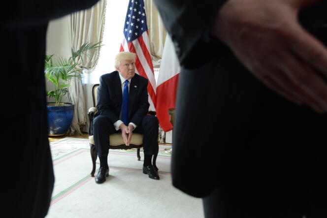 Donald Trump à l'ambassade des Etats Unis à Bruxelles le 25 mai.