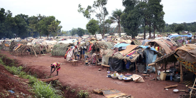 Camp de déplacés de Bria, en Centrafrique en mai 2017.