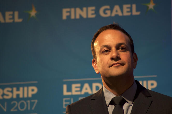 Leo Varadkar, après son élection à la tête du Fine Gael (centre droit), à Dublin, le 2 juin.