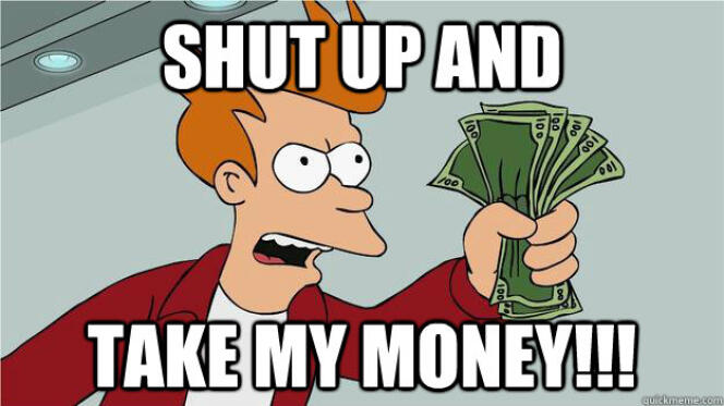 « Tais-toi et prends mon argent », mème quasi officiel des spectateurs de l’E3, pour qui le consumérisme fait partie du jeu de l’événement.