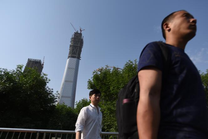 Projet de construction dans le quartier central des affaires de Pékin, le 25 mai.