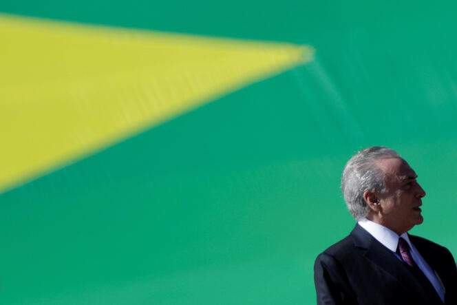 Le président brésilien Michel Temer, à Brasilia le 9 juin.
