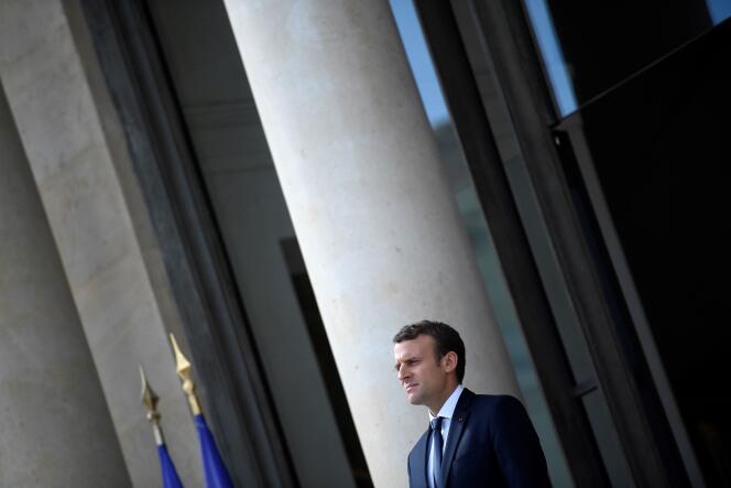 Le président Emmanuel Macron au palais de l’Elysée, à Paris le 12 juin.