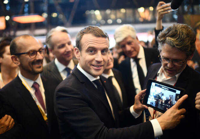 Le président français Emmanuel Macron au salon VivaTech, à Paris, le 15 juin.