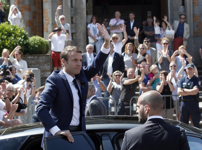 Le président Emmanuel Macron au Touquet (Pas-de-Calais), le 11 juin.
