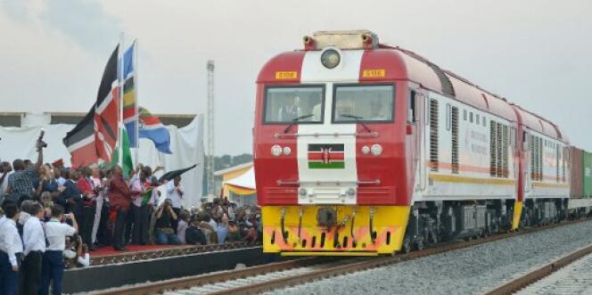 Inauguration de la ligne Nairobi-Mombasa, au Kenya, le 30 mai 2017.