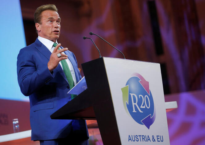 L’ancien gouverneur de la Californie Arnold Schwarzenegger, lors de l’Austrian World Summit, à Vienne, le 20 juin 2017.