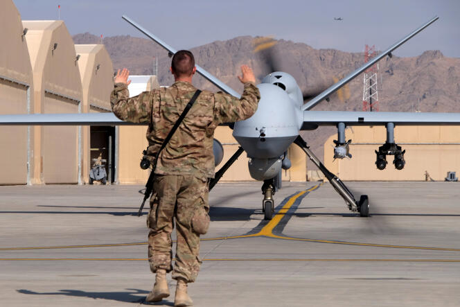 L’essentiel des emplois dans le secteur des drones est assuré par l’Armée. Ici un MQ-9 Reaper de l’US Air Force.