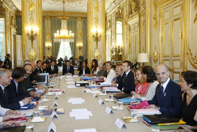 Premier conseil des ministres du gouvernement Edouard Philippe 2, à l’Elysée, le 22 juin.