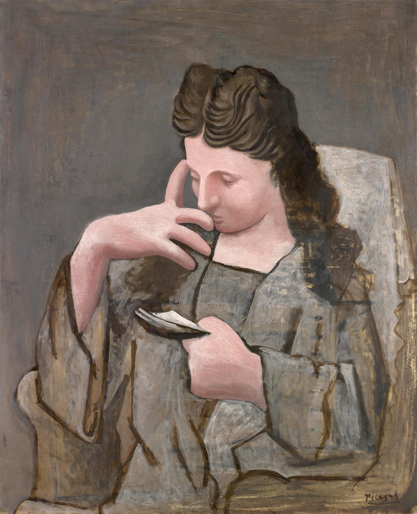 « Femme lisant » (1920), huile sur toile de Pablo Picasso.