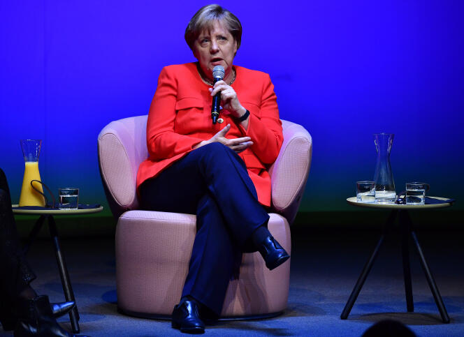 La chancelière allemande, Angela Merkel, lors d’un entretien au magazine « Brigitte », le 26 juin à Berlin.