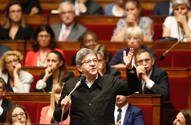 Jean-Luc Mélenchon, à l’Assemblée nationale, le 28 juin 2017.