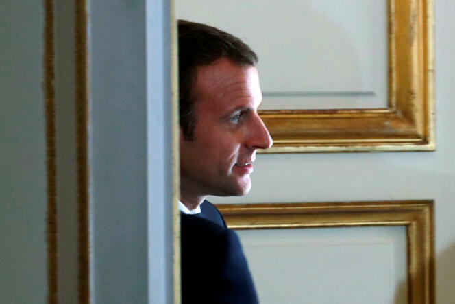 Le président Emmanuel Macron au palais de l’Elysée, à Paris le 26 juin.