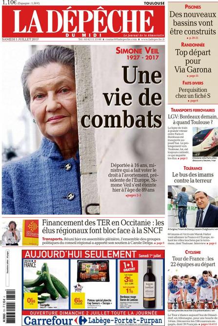 Mort de Simone Veil  les hommages de la presse française