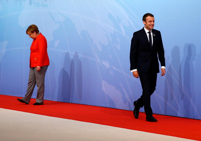 « Hors de l’orbite hégémonique des Etats-Unis, l’Europe n’est pas actuellement une puissance publique capable d’être autonome dans un monde conflictuel et incertain » (Photo : Emmanuel Macron et Angela Merkel avant le G20, le 7 juillet).