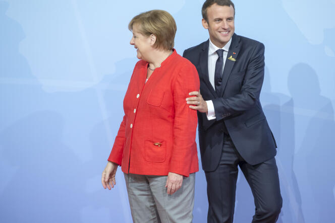 « Le vrai changement pour l’Allemagne interviendra lorsque la France sera totalement exonérée de la procédure européenne de surveillance budgétaire » (Emmanuel Macron et Angela Merkel participent à la réunion des chefs d'Etat et de gouvernement des pays membres du groupe du G20 à Hambourg, le 7 juillet).