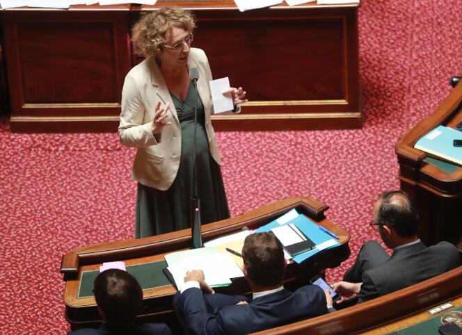 La ministre du travail Muriel Pénicaud au Sénat, à Paris le 6 juillet.