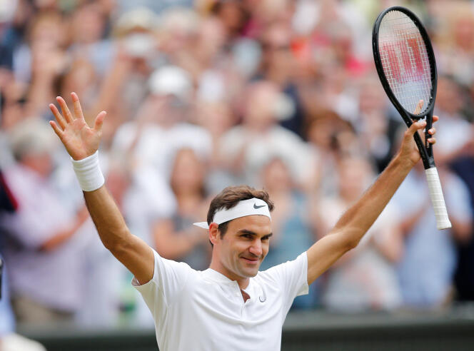 Roger Federer s’est imposé face à Tomas Berdych en trois sets (7-6 [7-4], 7-6 [7-4], 6-4), vendredi 14 juillet.