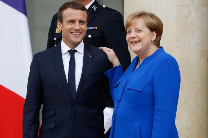 Emmanuel Macron et Angela Merkel, le 13 juillet à l’Elysée.