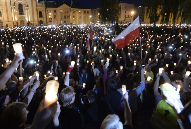 Manifestation pour l’indépendance de la justice, à Varsovie, le 16 juillet.