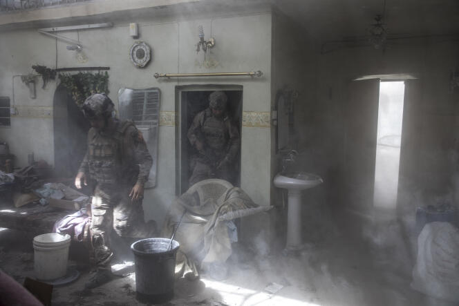 Lors d’une opération des forces antiterroristes irakiennes, dans la vieille ville de Mossoul (Irak), le 29 juin.