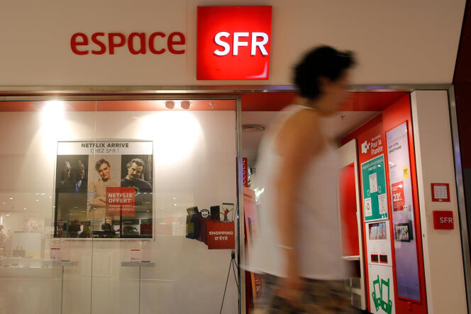 Une boutique SFR à Saint-Sébastien-sur-Loire (Loire-Atlantique).