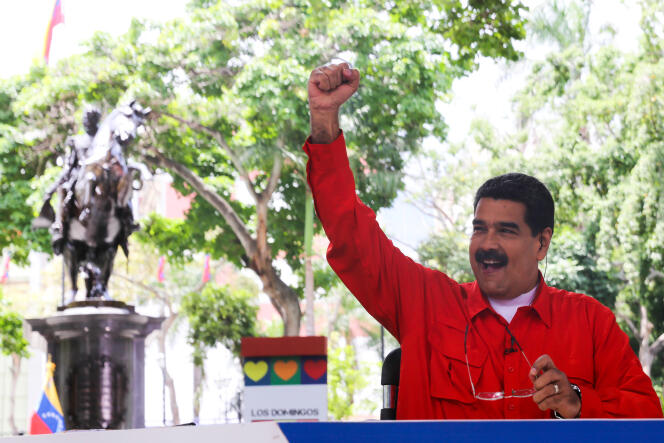 Le président venezuelien Maduro s’exprime lors de son émission hebdomadaire à la télévision.