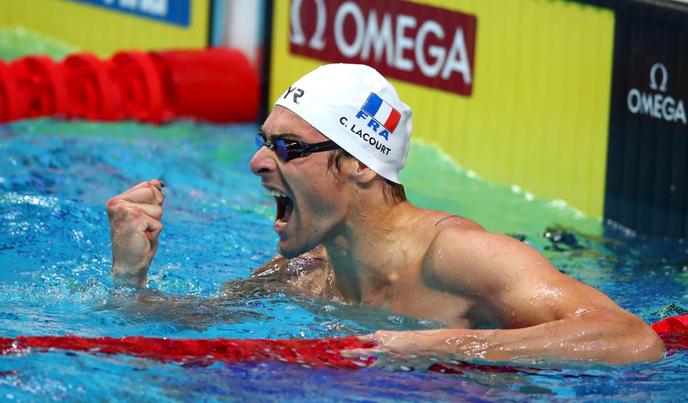 Natation Camille Lacourt Conclut Sa Carriere Par Un Nouveau Titre Mondial Sur 50 M Dos