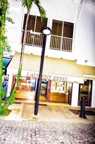 Rue du Général-de-Gaulle, à Gustavia.